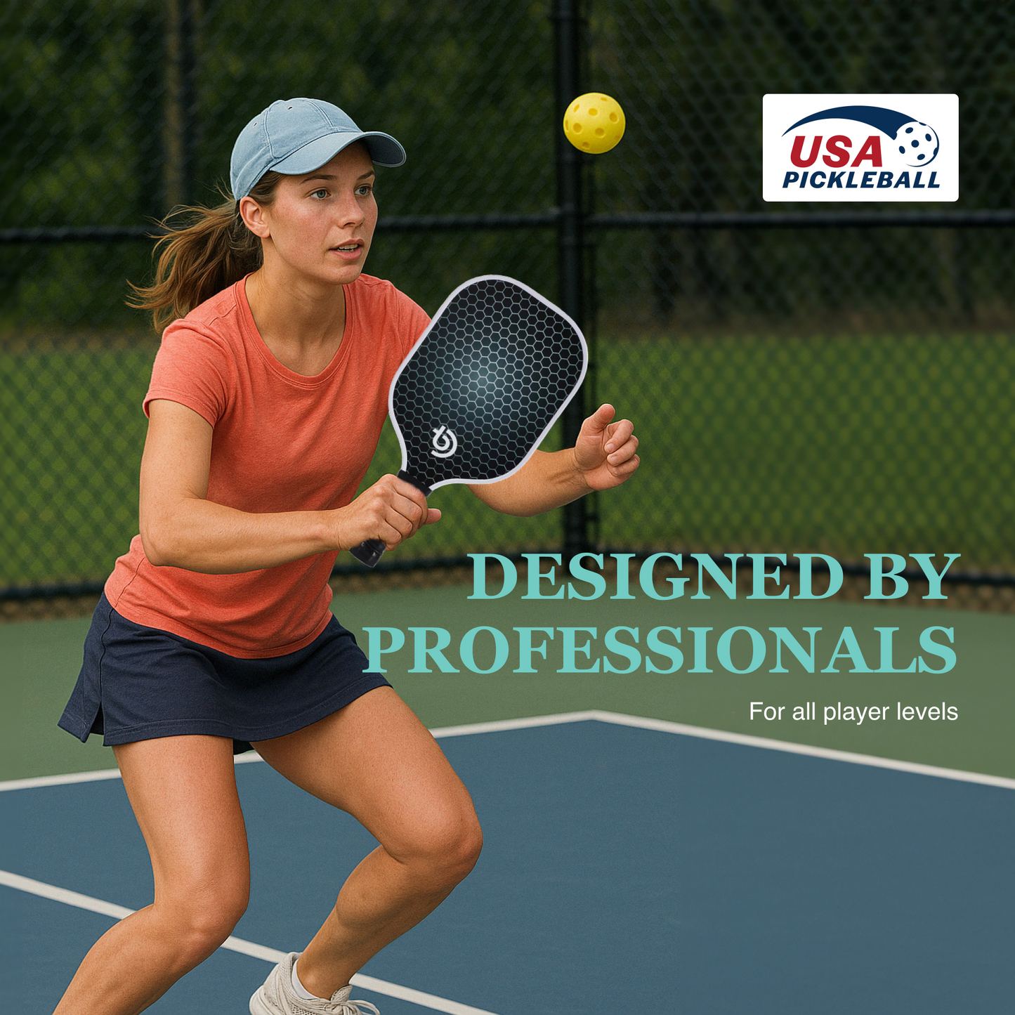 Pickleball Paddle Set – USAPA Approved Fiberglass Pickleball Paddles for Beginners & Adults | Lightweight Paddle Set with Honeycomb Core, 4 Balls & Carry Bag