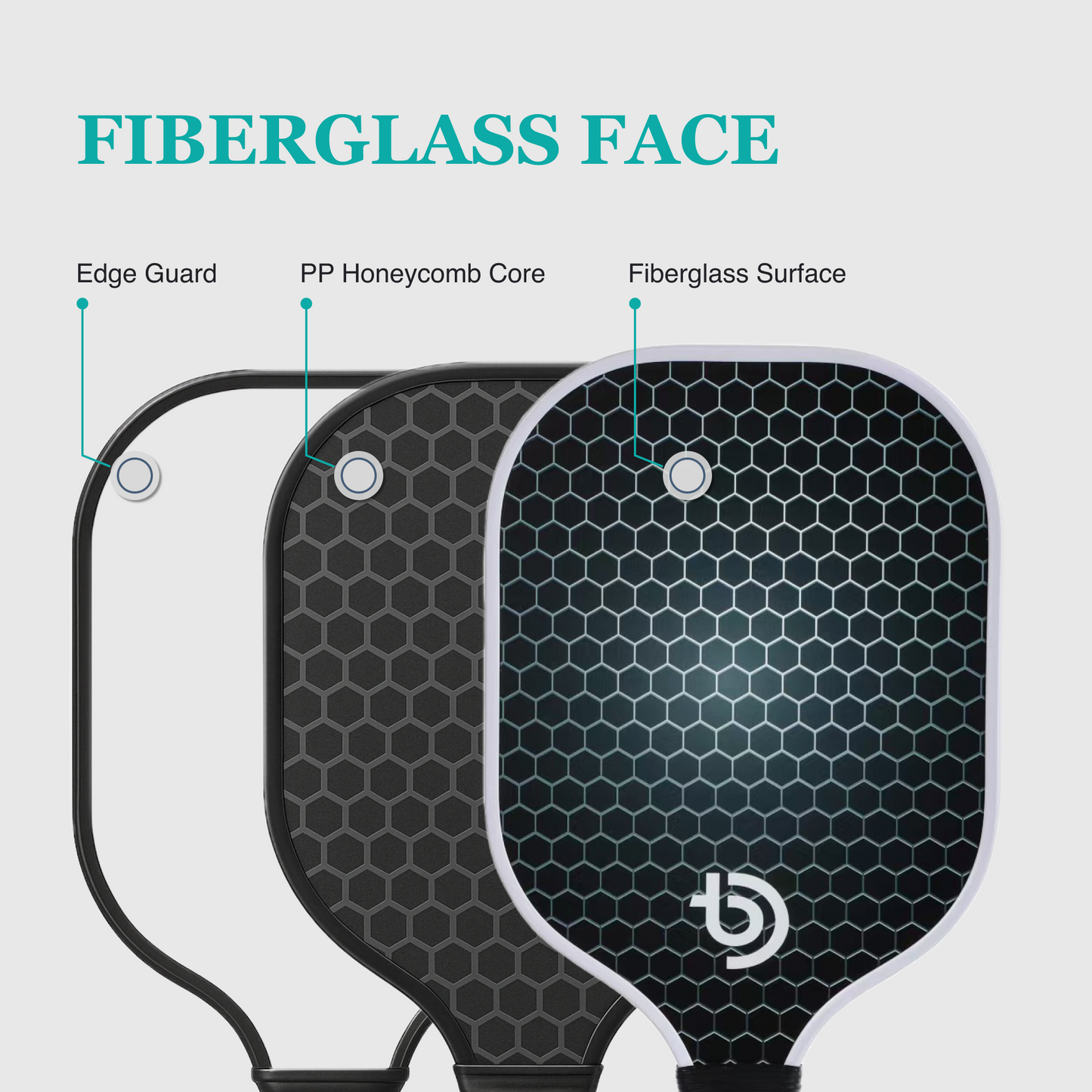 Pickleball Paddle Set – USAPA Approved Fiberglass Pickleball Paddles for Beginners & Adults | Lightweight Paddle Set with Honeycomb Core, 4 Balls & Carry Bag